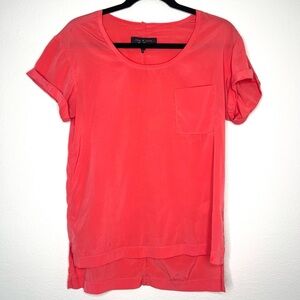 Rag and Bone store exclusive orange Silk t shirt XS #19